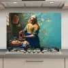 Melkmeisje - Amandelbloesem - Van Gogh - Vermeer - Schilderij - Oude meesters keuken achterwand spatscherm klein -3d_website