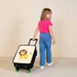 Leeuw - Manen - Kleurrijk Kinderkoffer - Zwart klein -sfeer1