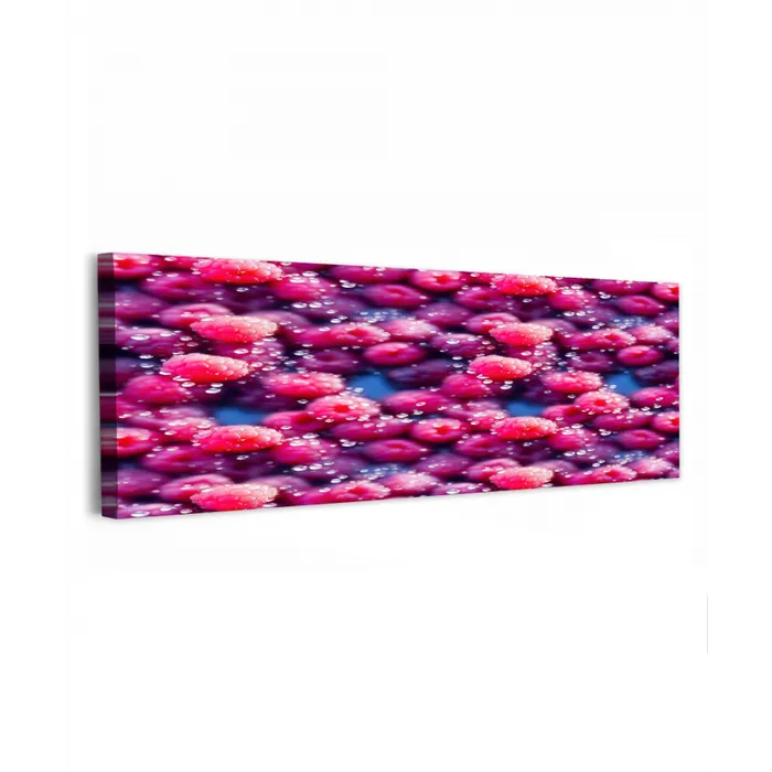 Frambozen - Waterdruppels - Vruchten canvas 2cm klein 828 -z3d