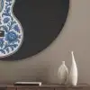 Ukelele - Delfts - Blauw - Muziek Akoestische PET Vilt - Rond klein -sfeer5_closeup