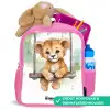 Leeuwenwelpje met schommel illustratie Kinderrugzak - Roze middel -inhoud_NL