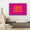 Oh la la - Roze - Oranje - Gestapelde letters canvas 2cm klein -sfeer6