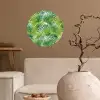 Mosgroen - Bladeren - Overlapping Wandcirkel behangsticker klein 186 -sfeer1