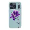 Lelie - Bloem - Paars - Stippen Telefoonhoesje iPhone 17 Pro klein -3d