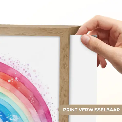 Regenboog - Kinderen - Meisje Light Box met batterij (Wandlamp kind) middel -USP_websiteprintNL