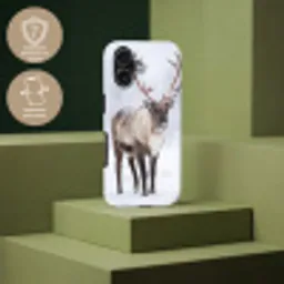 Rendier - Gewei - Toendra - Sneeuw - Wild Toughcase MagSafe Apple iPhone 17 klein -USP_PrintM_FR