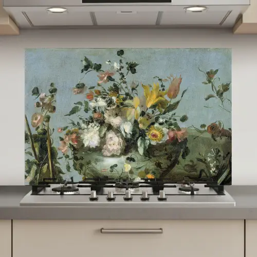 Bloemen - Oude Meesters - Olieverf keuken achterwand spatscherm klein -3d_website