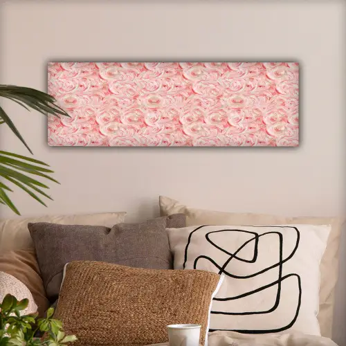Vloeiend - Olieverf - Roze canvas 2cm klein 828 -sfeer1