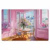 Pink - City - Bloemen Placemat vinyl groot -zzsfeer1_Kitchenyeah-website
