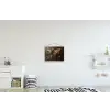 Wereldkaart -  Hout - Mozaïek textielposter latten blank klein -kinderkamer