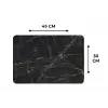 Marmer - Zwart - Goud - Grijs - Marmerstructuur Placemat vinyl groot -specs