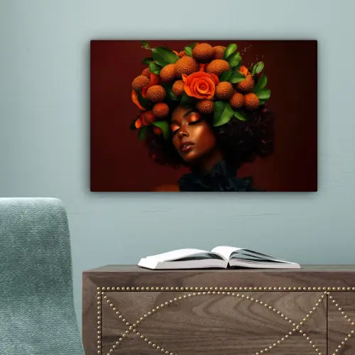 Vrouw - lychee - exotisch canvas 2cm klein -sfeer4