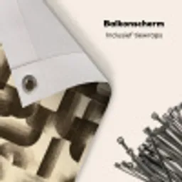 Abstract - Retro - Zwart Balkonbeschermer Duitsland klein 596 -closeup_NL