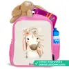 Bohemian paard in pastel kleuren Kinderrugzak - Roze middel -inhoud_NL
