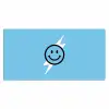 Smiley - Blauw - Bliksem Muismat XXL klein -3d_leeg