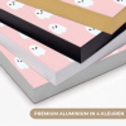 Spookjes - Patroon - Roze Textielframe zwart klein 947 -USP_kleurenNL
