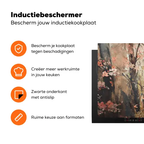 Kimono - Vrouw - kersenbomen Inductie beschermer vinyl 3mm klein -zzzzzzz-td-ups