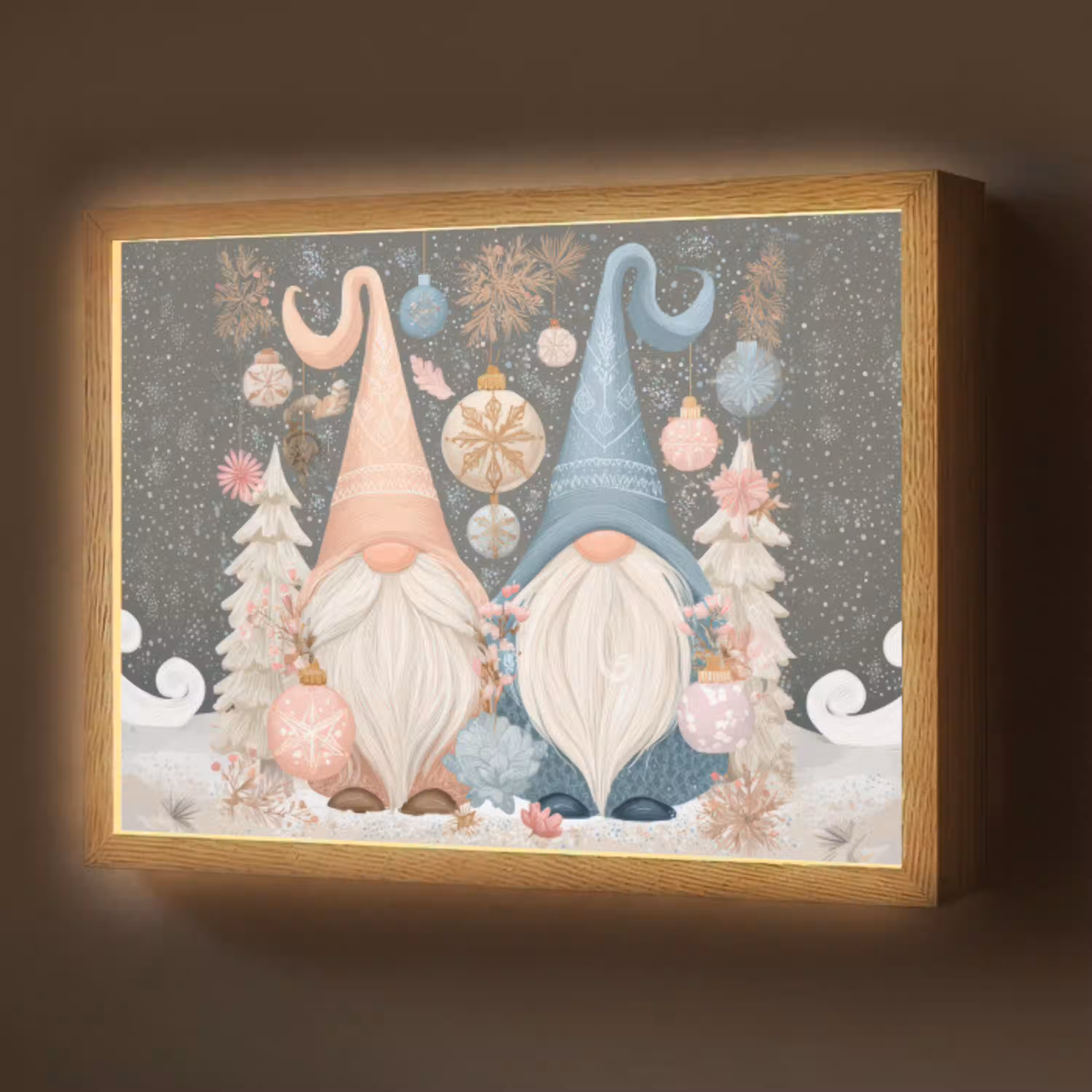 Kerst - Gnomen - Pastel Light Box met batterij (Wandlamp) middel -z3d_website