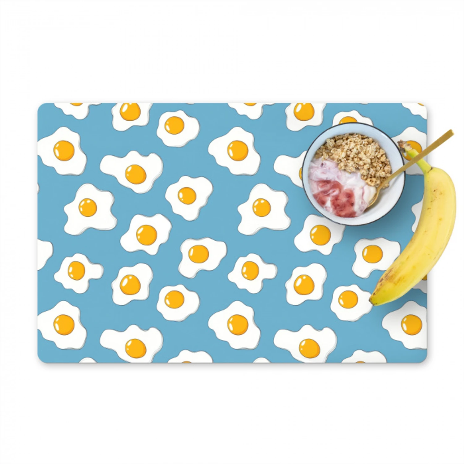 Eieren - Dooiers - Blauw Placemat vinyl groot 368 -zzzproduct_Kitchenyeah-website