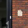 Beige - Marmer - Klassiek Naambord Huisje klein -sfeer2