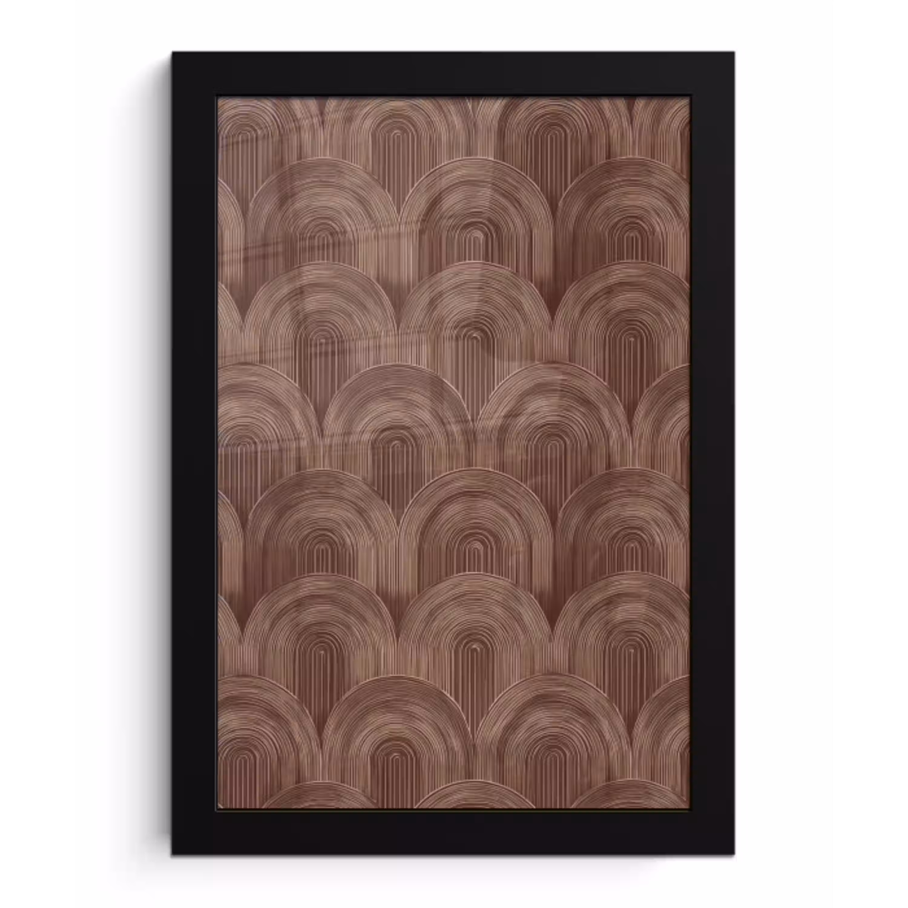 Ritmisch - Effect - Bruin fotolijst zwart zonder passe partout klein 224 -3d