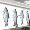 Vissen - Illustratie - Delfts - Blauw keuken achterwand 2 middel -zzzz3d_schuin
