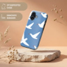 Vogels - Wit - Patroon Toughcase MagSafe Apple iPhone 17 klein -USP_RandenV_DE