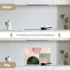 Vormen - Abstract - Cirkel - Zwart keuken achterwand spatscherm klein -voor_na_NL