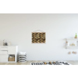 Schubben - Structuur - Goud textielposter latten blank klein 122 -kinderkamer