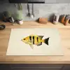 Geel - Vis - Strepen - Tropisch Inductie beschermer vinyl 3mm klein -sfeer5