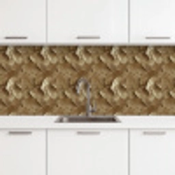 Organisch - Patroon - Bladeren - Goud keuken achterwand 2 middel 871 -3d