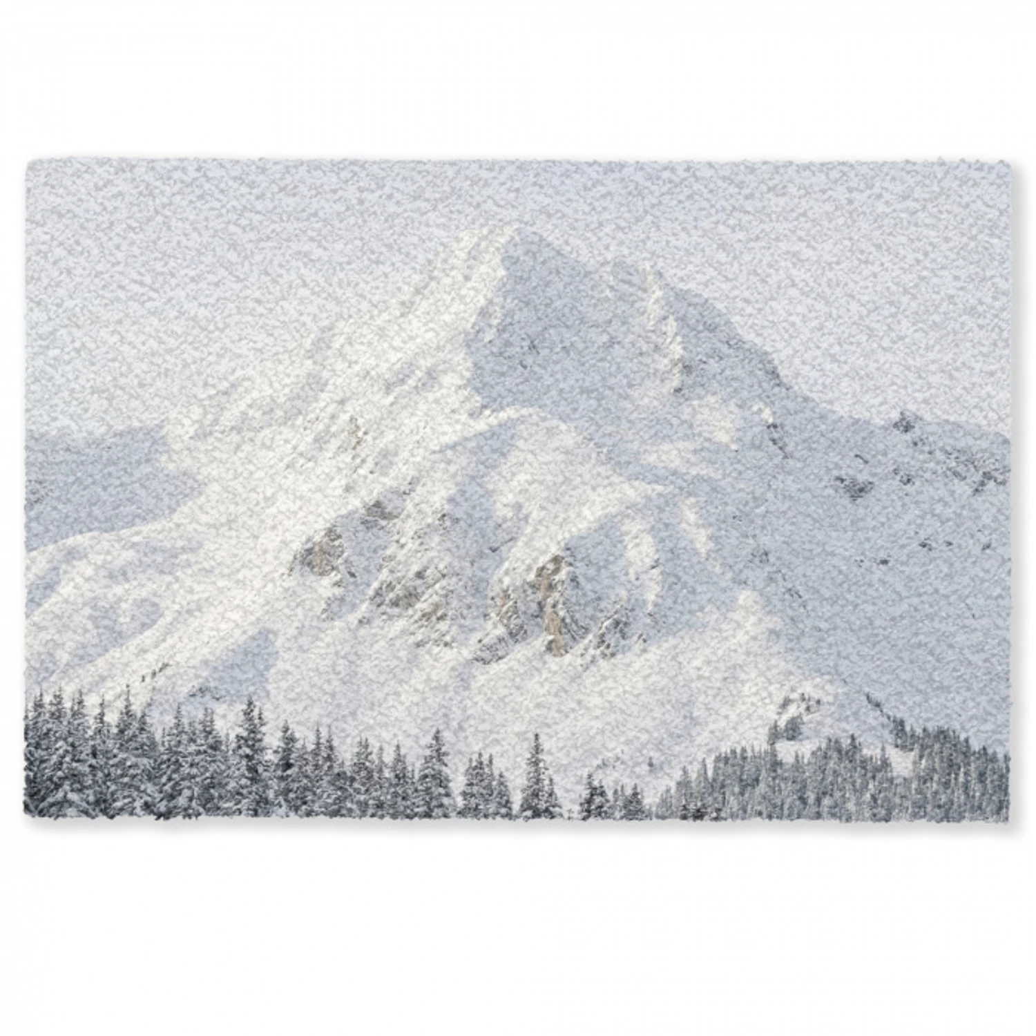 Berg - Sneeuw - Winter - Natuur - Wit Deurmat klein -zkaufland3d