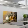 Stilleven - Olijfolie - Knoflook - Kruiden keuken achterwand spatscherm klein -3d_schuin