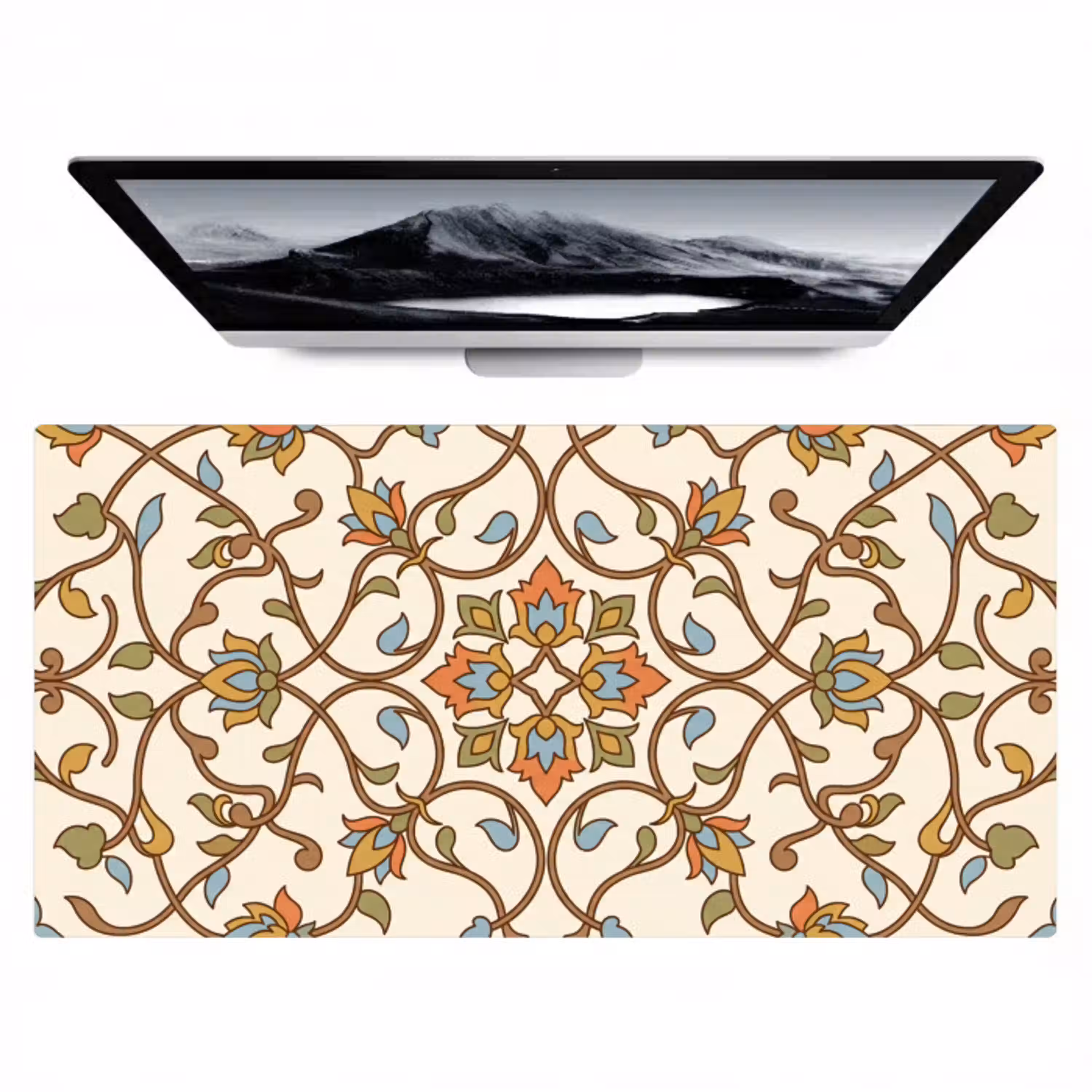 Patroon - Bloemen - Ornament - Kleurrijk Muismat XXL klein -zzz3d