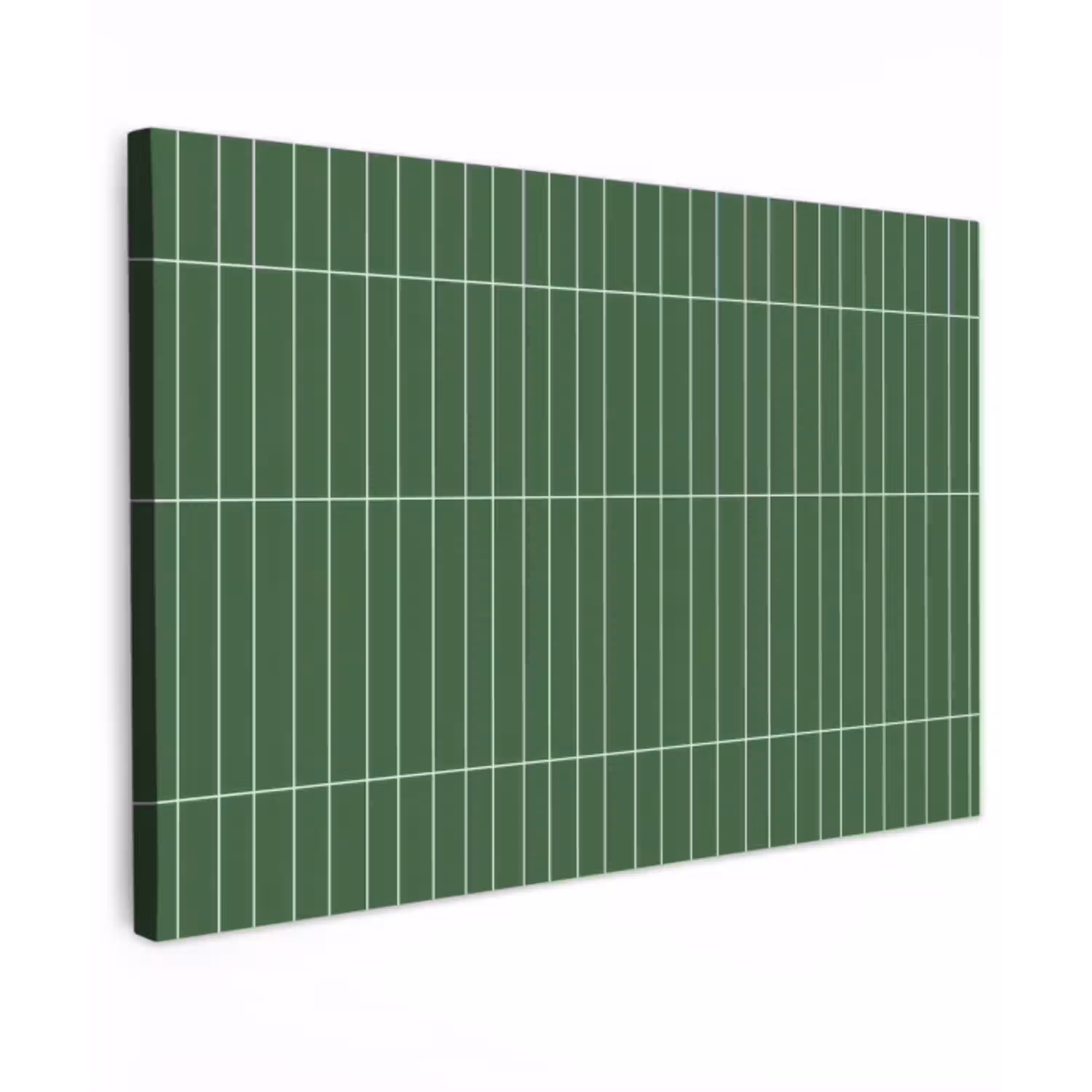 Wandtegel - Verticaal - Donkergroen Tuinposter op houten frame 2 cm dik klein 845 -3d