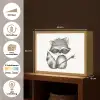 Wasbeer - Dier - Bosdieren Light Box met batterij (Wandlamp kind) middel -USP_websiteoverzichtNL
