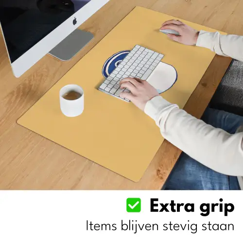 Blikje - Minimalistisch - Blauw - Illustratie Muismat XXL klein -sfeer3