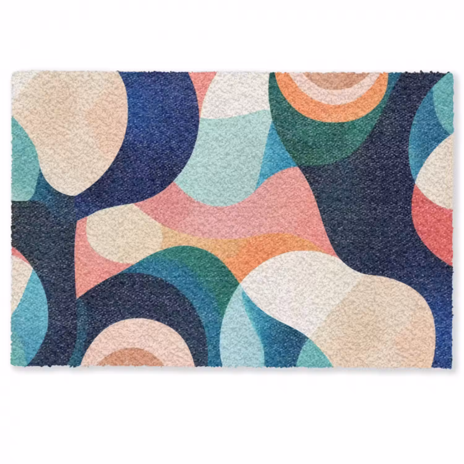 Fußmatte - Abstrakt - Blau - Rosa