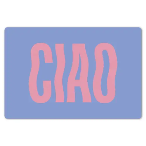 Ciao - Roze - Blauw - Golvend Placemat vinyl groot -zzsfeer1_Kitchenyeah-website