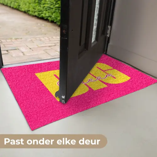 Dream big - Roze - Geel - Minimalistisch Deurmat klein -USP_NL