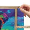 Olifant - Kleurrijk - Lucht - Abstract Light Box met batterij (Wandlamp) middel -USP_websiteprintNL