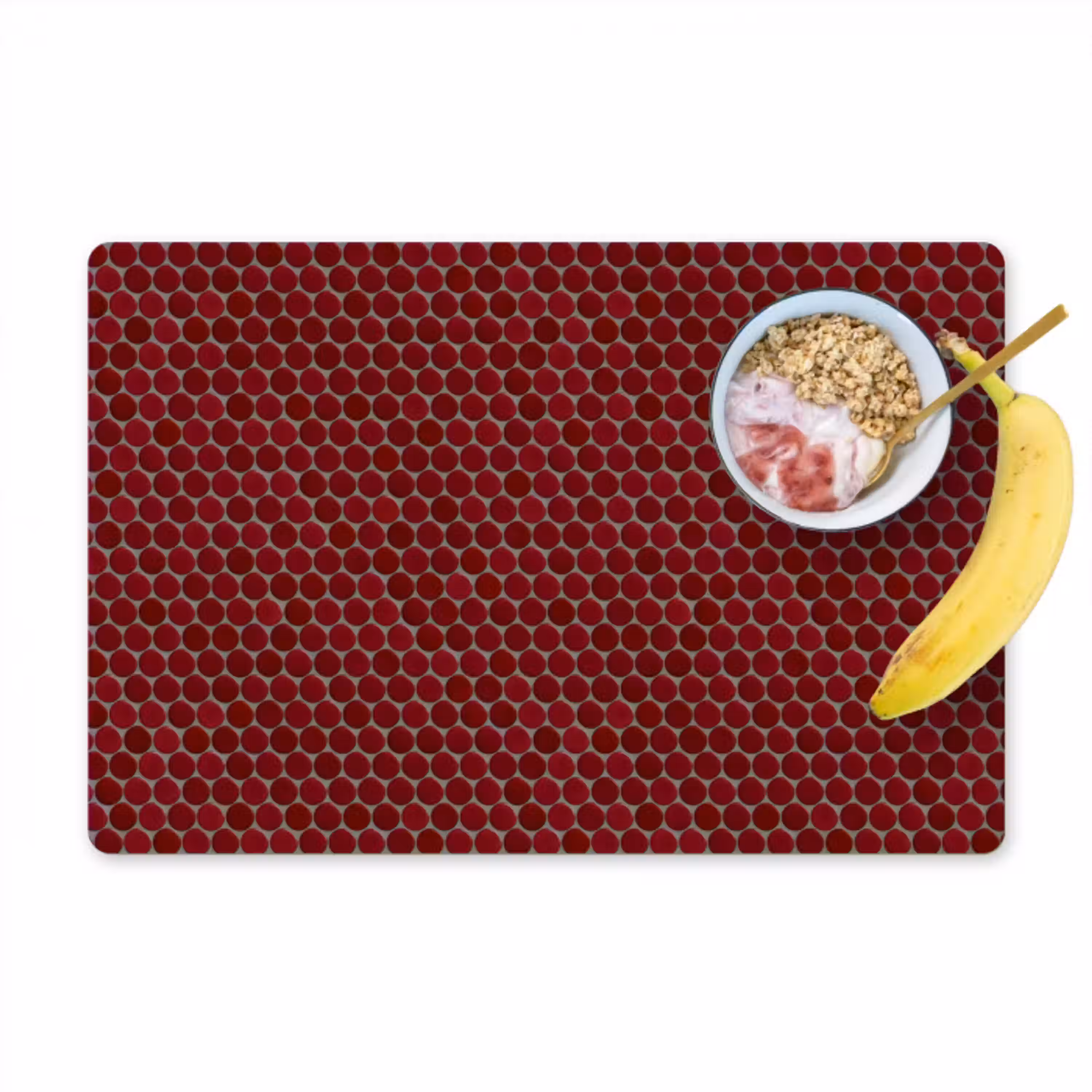 Penny - Mozaïek - Rond - Rood Placemat vinyl groot 368 -zzzproduct_Kitchenyeah-website