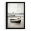 Roeiboot - Zee - Horizon fotolijst zwart zonder passe partout klein -3d