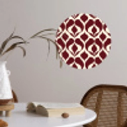 Rood - Druppelpatroon - Grafisch Wandcirkel behangsticker klein 186 -sfeer3