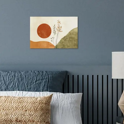 Zon - Abstract - Takken - Oranje poster papier klein -sfeer2