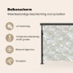 Parelmoerglans - Wit - Schelp Balkonbeschermer Duitsland klein 596 -specs_NL