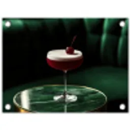 Kers - Cocktail - Rood - Marmer tuinposter los doek klein -3d