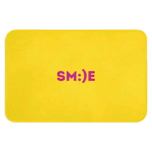 Smile - Roze - Geel Badmat klein -3d
