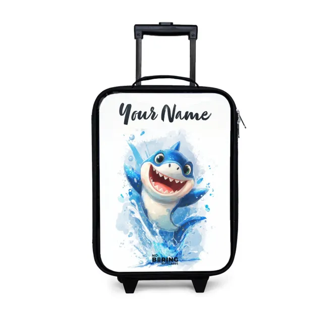 Kids' Suitcases with name - Shark - Teeth - Water