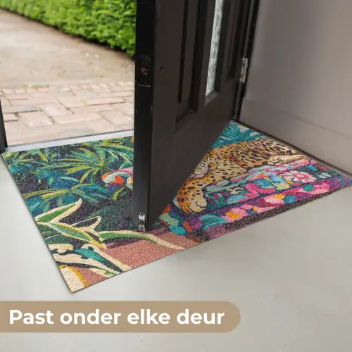 Luipaard - Kleurrijk - Tropisch Deurmat klein -USP_NL